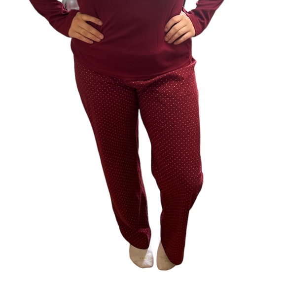 🌈Beautiful Calvin Klein burgundy red pyjama size L - Picture 5 of 13